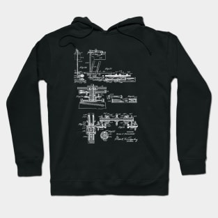 Automatic Bowling Machine Vintage Patent Drawing Hoodie